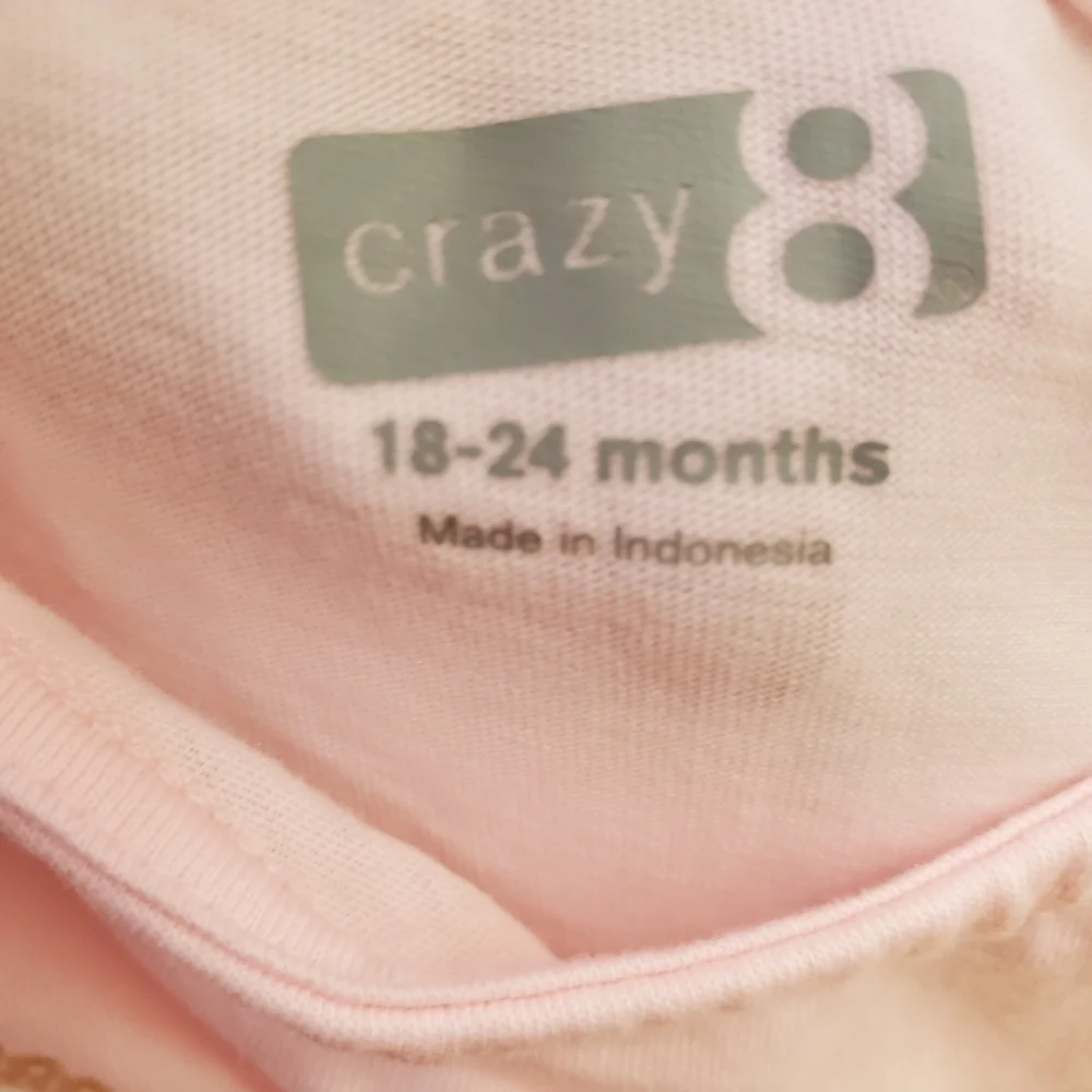 Crazy 8 Sweatshirt Rabbit Print Toddler 18-24M Pale Pink Top Easter‎